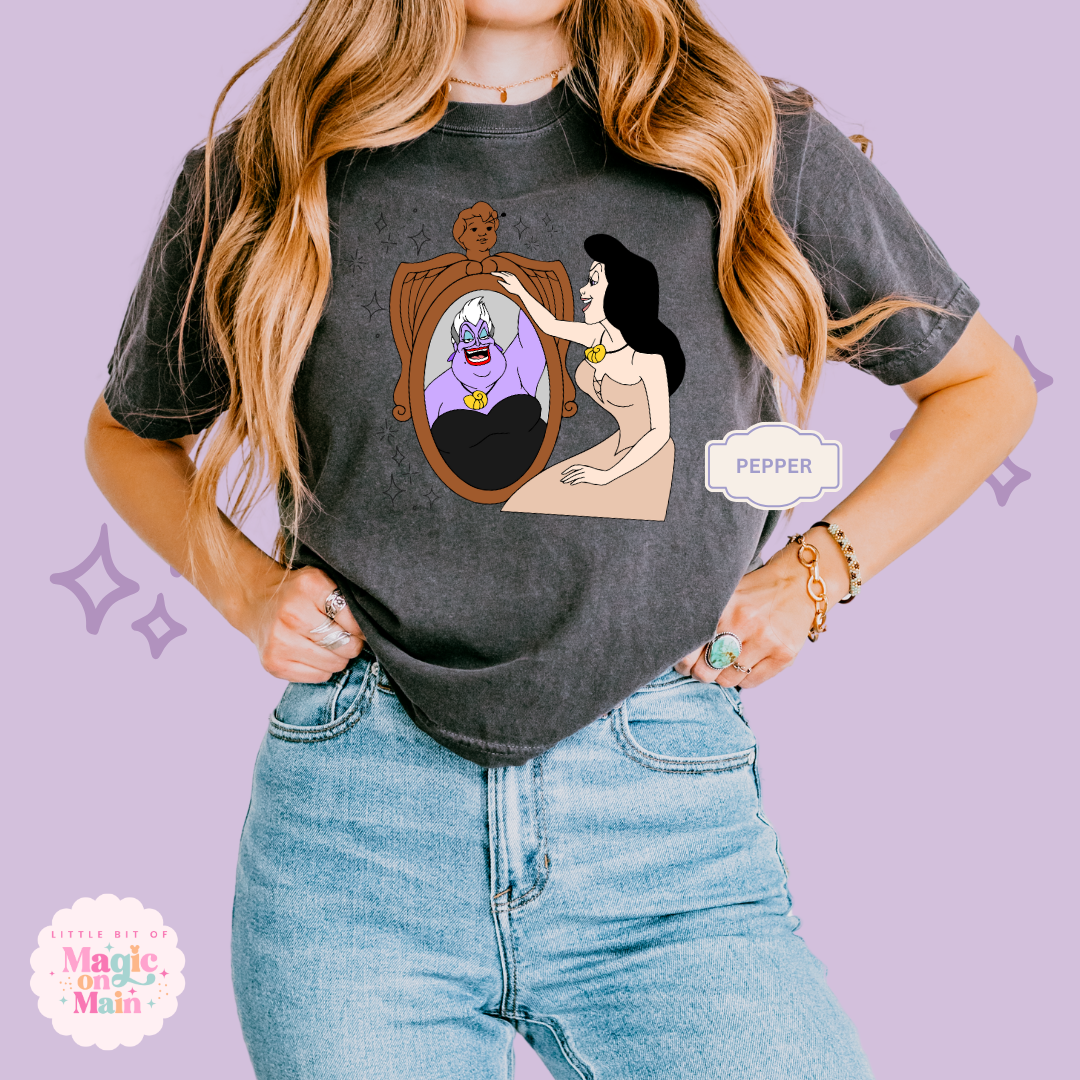 PRINTED VANESSA MIRROR WITH SPARKLE - WOMENS BOXY T-SHIRT