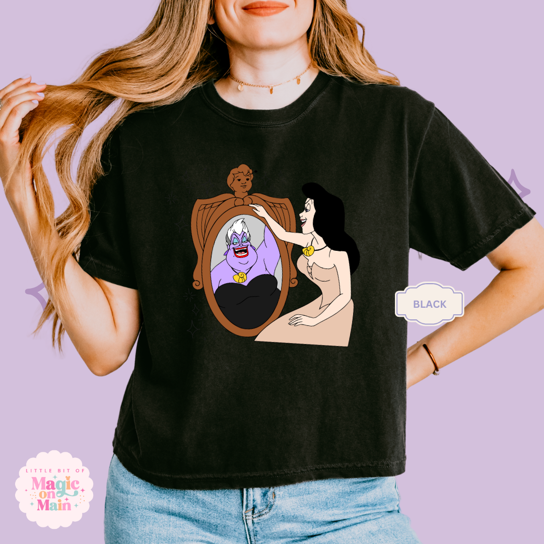 PRINTED VANESSA MIRROR WITH SPARKLE - WOMENS BOXY T-SHIRT