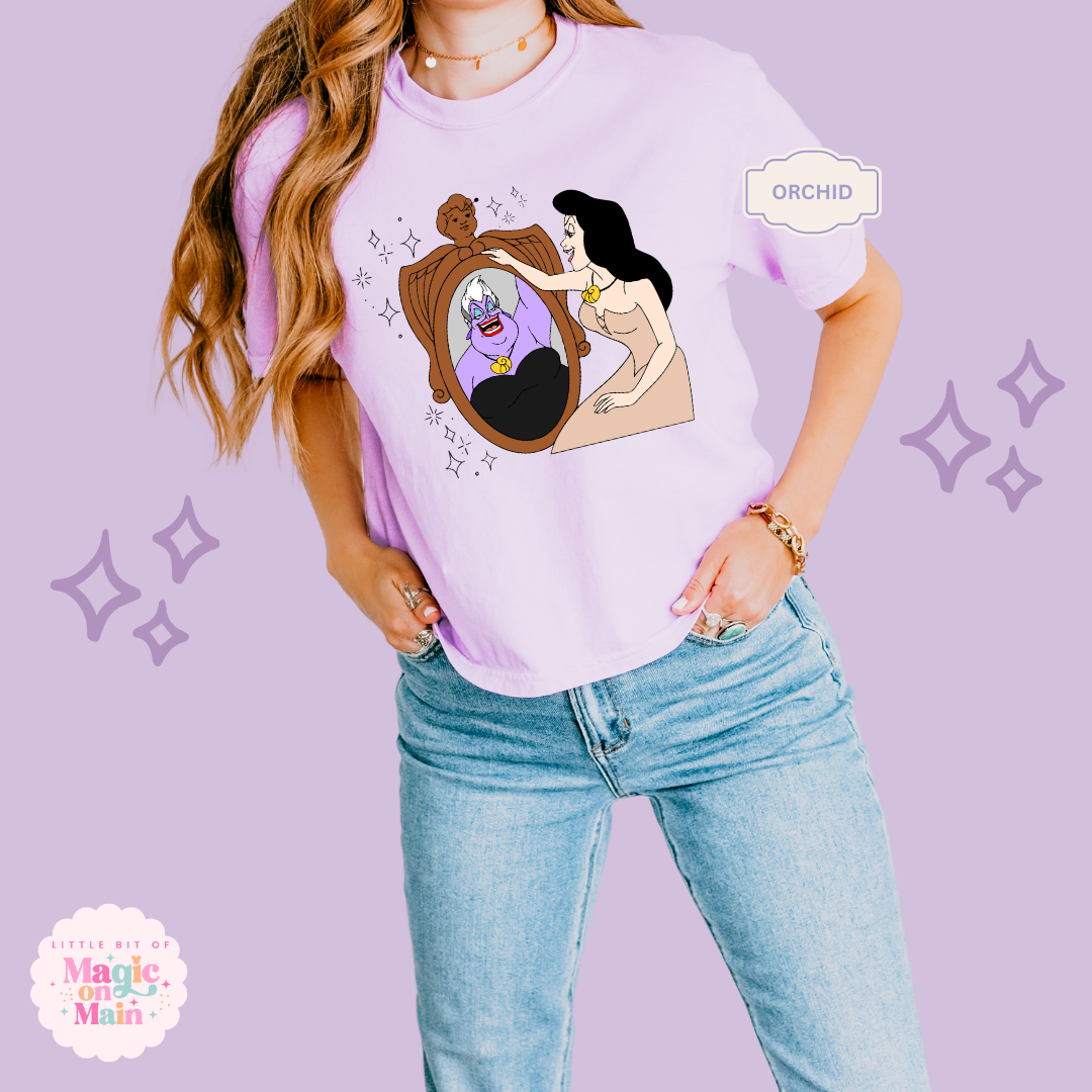 PRINTED VANESSA MIRROR WITH SPARKLE - WOMENS BOXY T-SHIRT