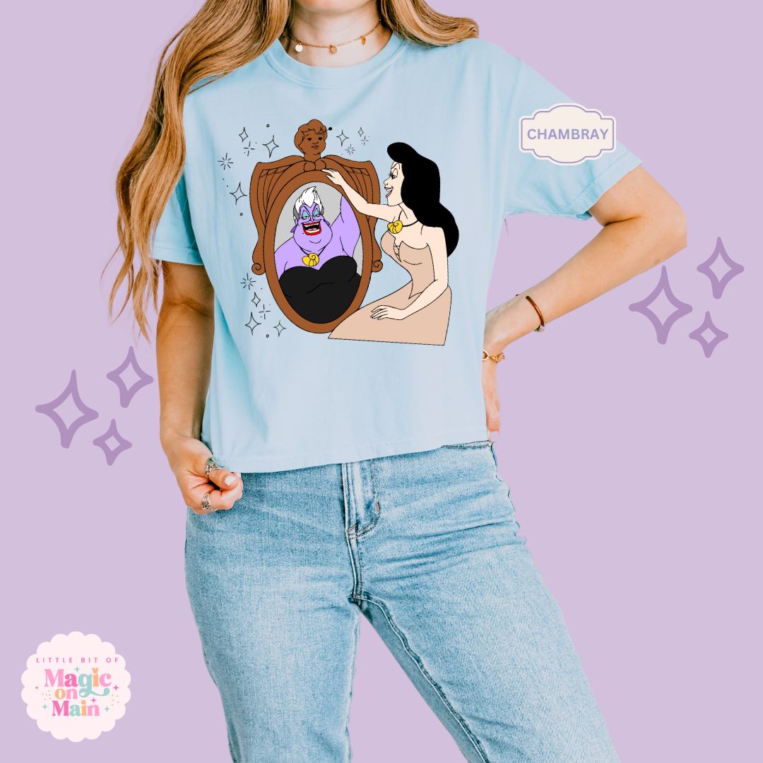 PRINTED VANESSA MIRROR WITH SPARKLE - WOMENS BOXY T-SHIRT