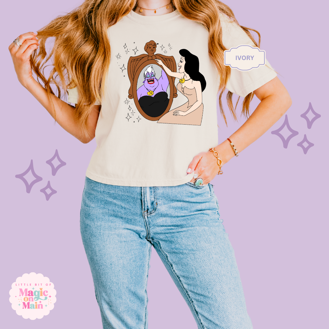 PRINTED VANESSA MIRROR WITH SPARKLE - WOMENS BOXY T-SHIRT