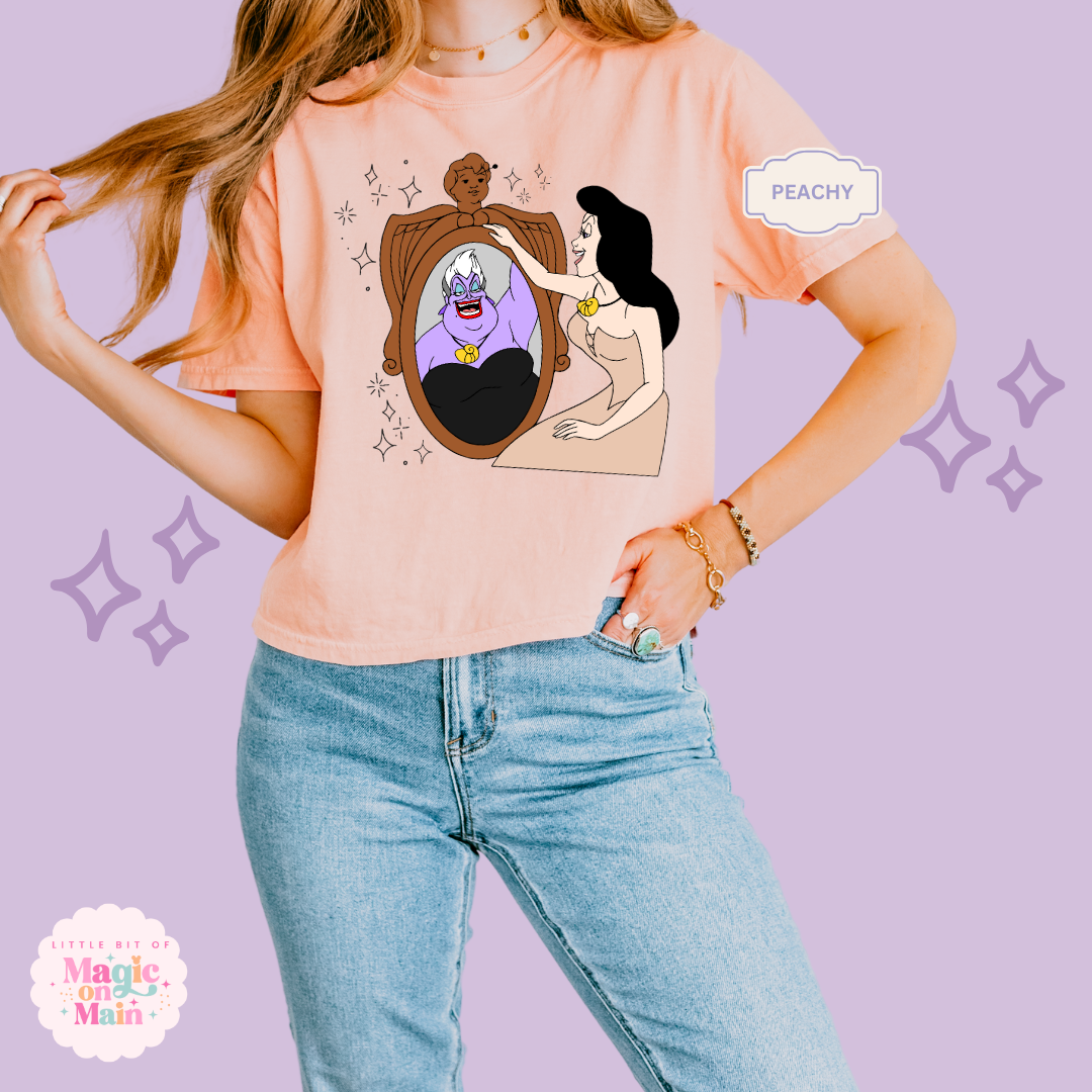 PRINTED VANESSA MIRROR WITH SPARKLE - WOMENS BOXY T-SHIRT