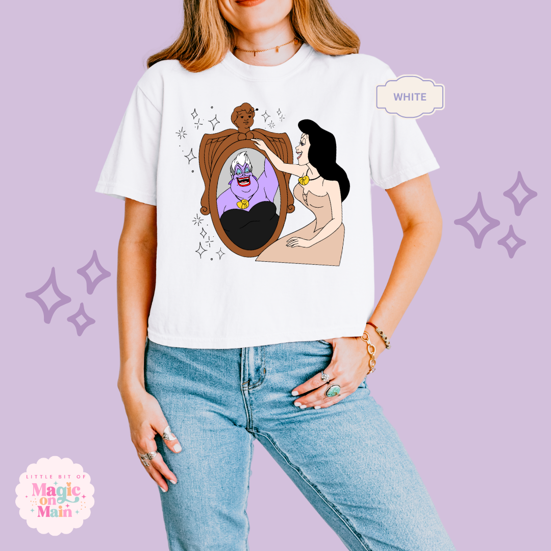 PRINTED VANESSA MIRROR WITH SPARKLE - WOMENS BOXY T-SHIRT