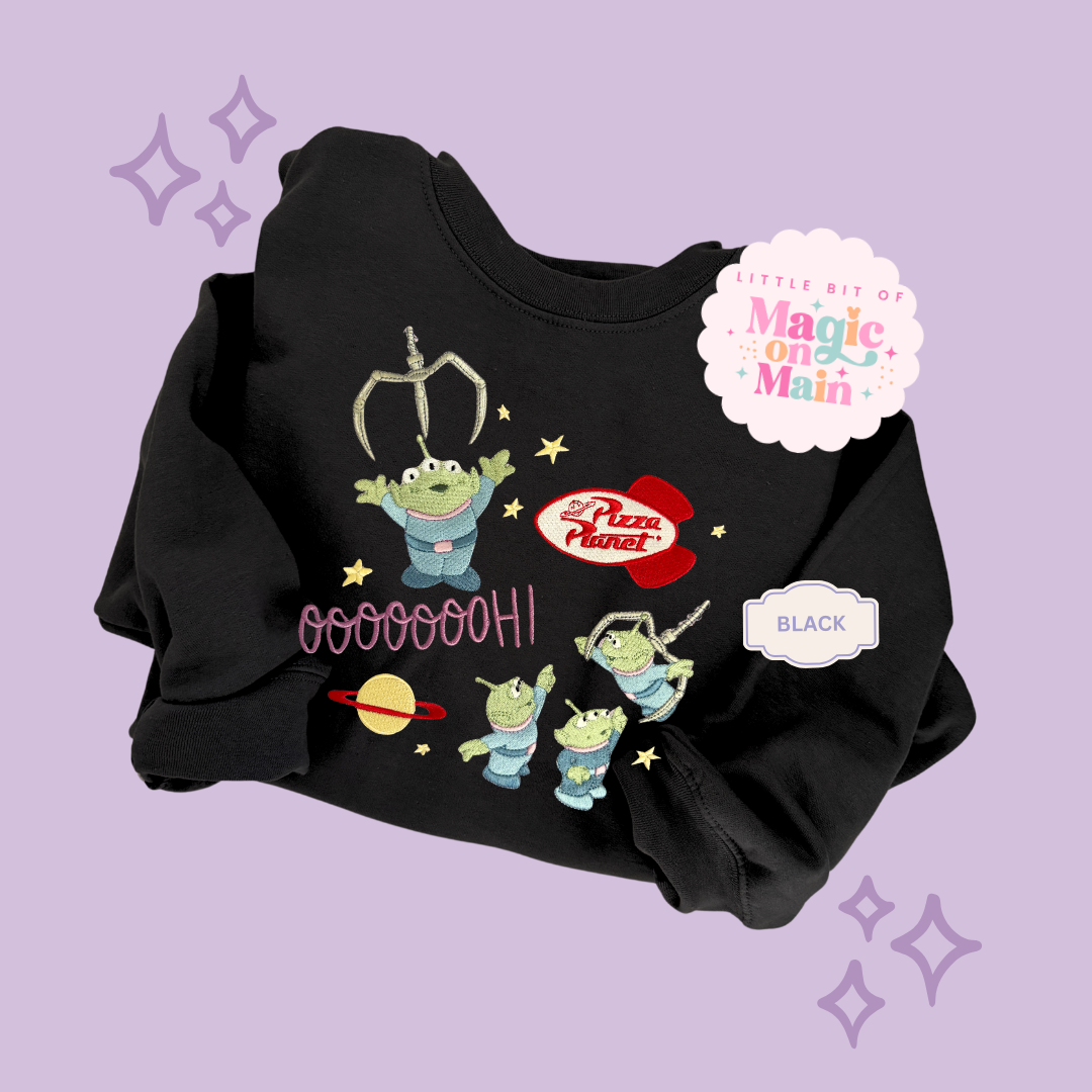 EMBROIDERED ALIENS - EXCLUSIVE TO MoM - ADULT SWEATSHIRT