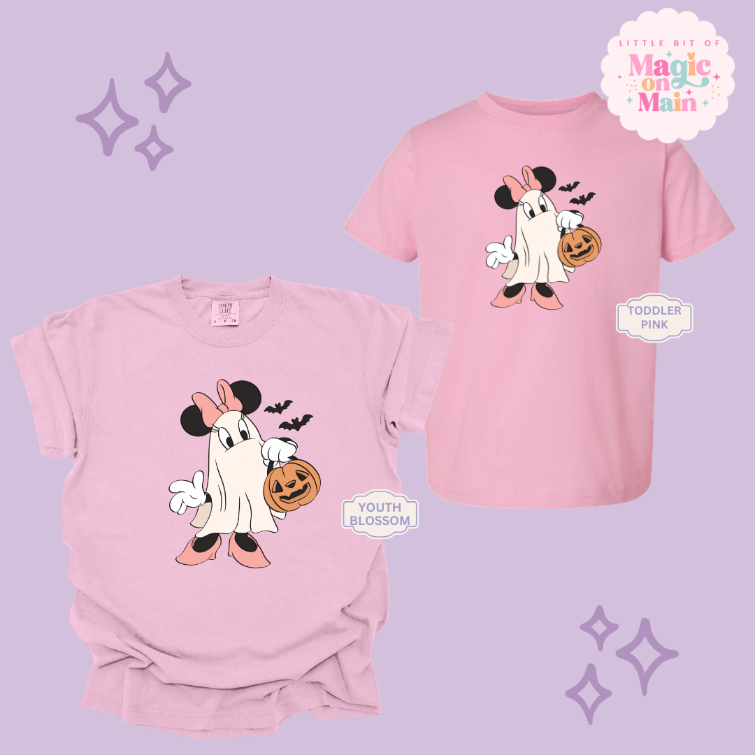 PRINTED GHOST MINNIE - YOUTH/TODDLER