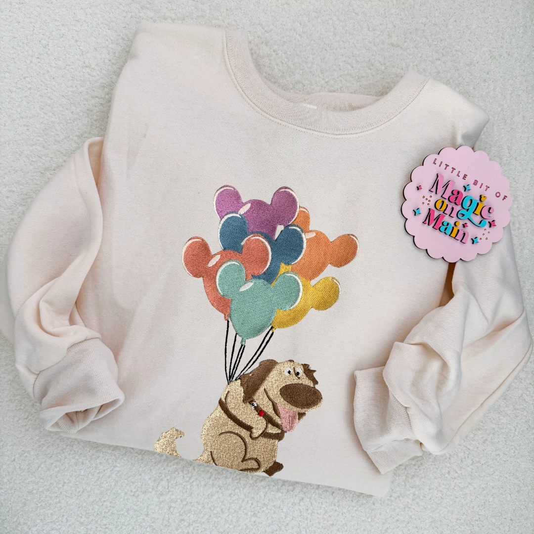 EMBROIDERED DUG - ADULT SWEATSHIRT