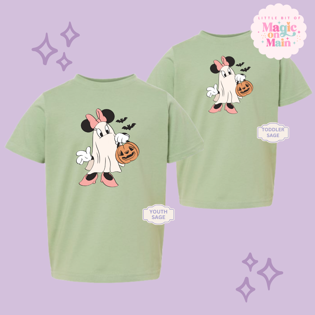 PRINTED GHOST MINNIE - YOUTH/TODDLER