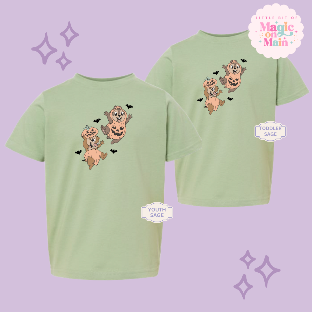 PRINTED HALLOWEEN CHIPMUNKS - YOUTH/TODDLER
