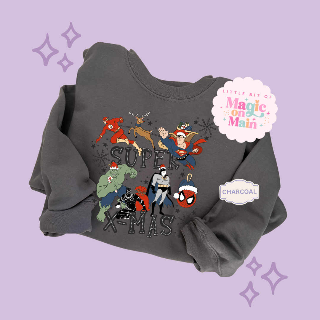 PRINTED SUPER CHRISTMAS - ADULT SWEATSHIRT