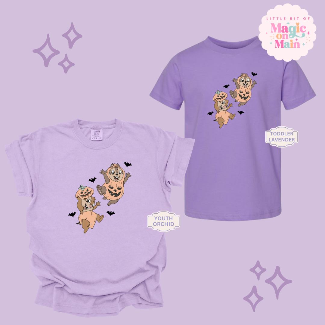 PRINTED HALLOWEEN CHIPMUNKS - YOUTH/TODDLER