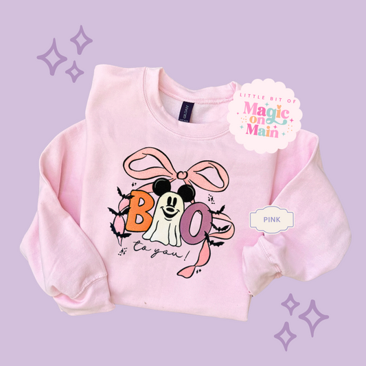 EMBROIDERED BOO TO YOU - ADULT SWEATSHIRT