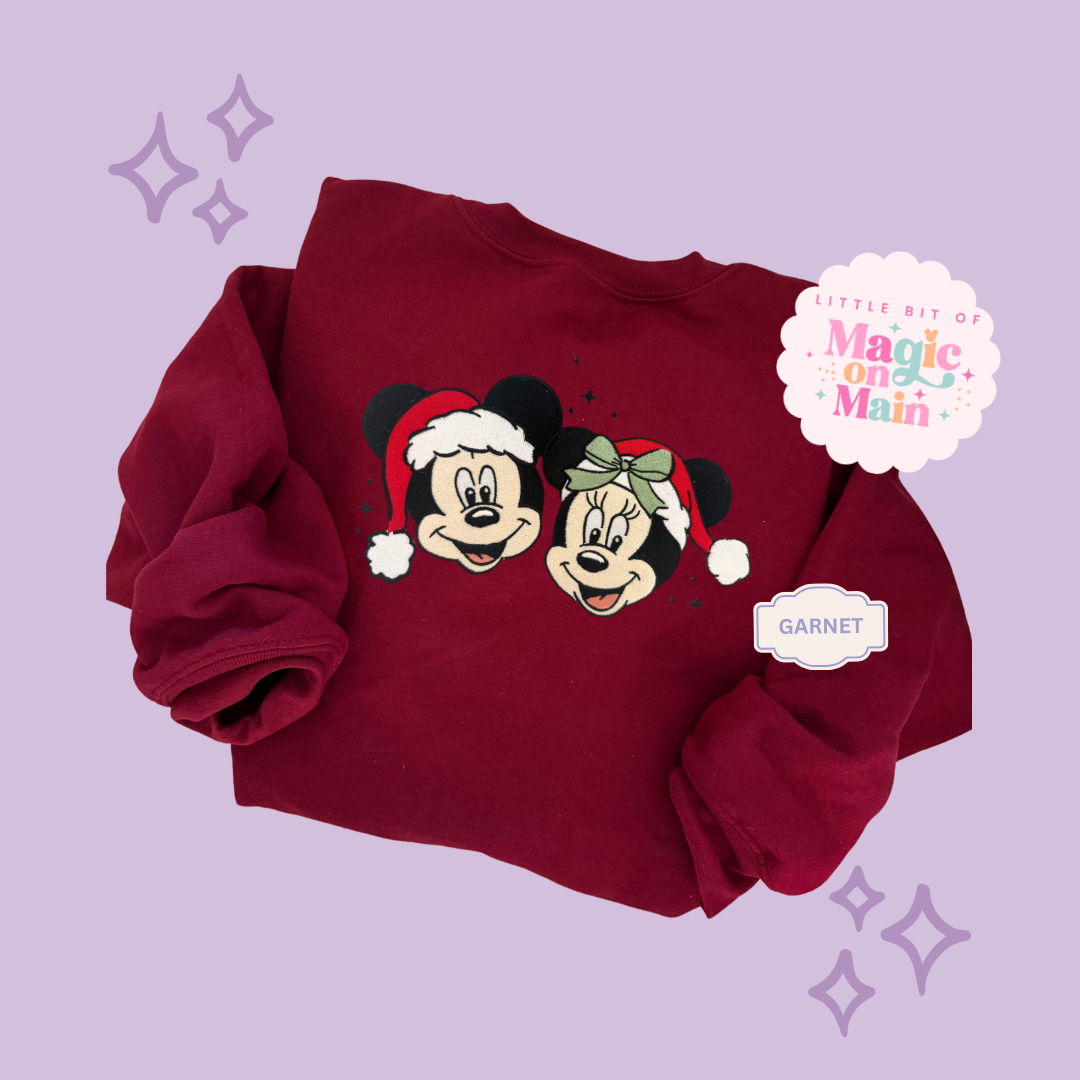 EMBROIDERED MERRY MCKY MNNIE  - ADULT SWEATSHIRT