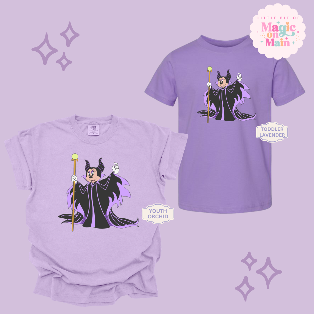 PRINTED MALEFICENT MINNIE - YOUTH/TODDLER