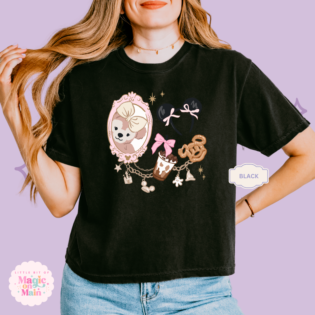 PRINTED PARK GIRLIE COFFEE & SNACKS - WOMENS BOXY T-SHIRT
