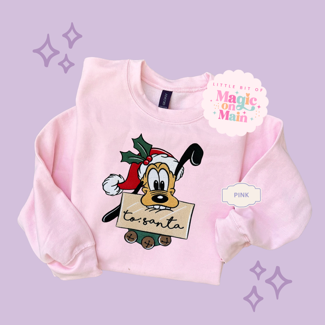 EMBROIDERED PLUTO CHRISTMAS - ADULT SWEATSHIRT