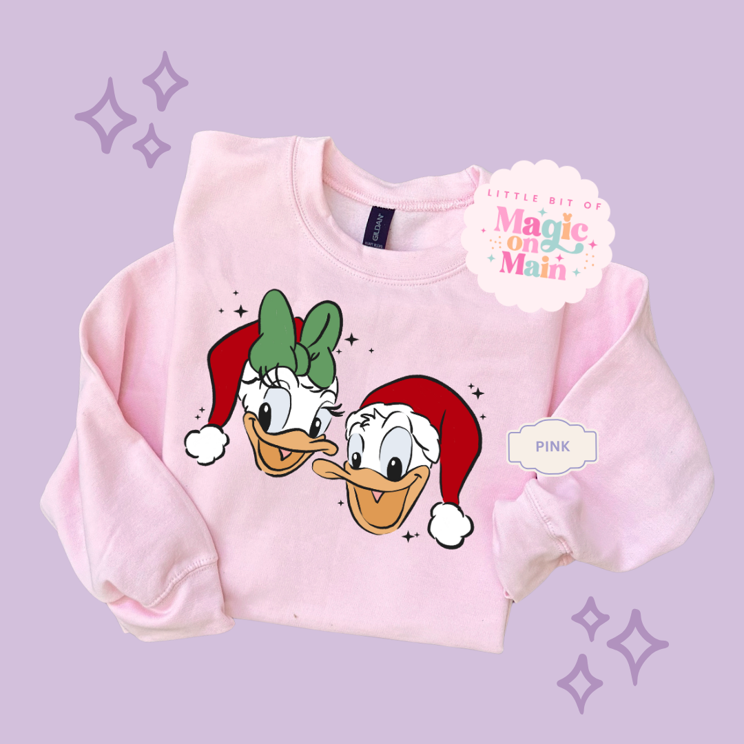 PRINTED DONALD & DAISY CHRISTMAS - ADULT SWEATSHIRT