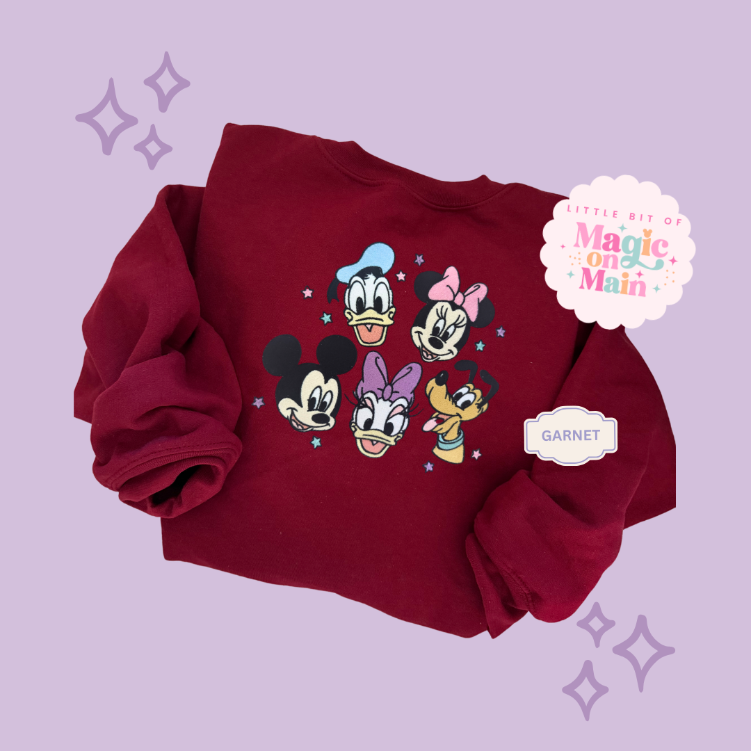 EMBROIDERED MCKY AND FRIENDS - ADULT SWEATSHIRT