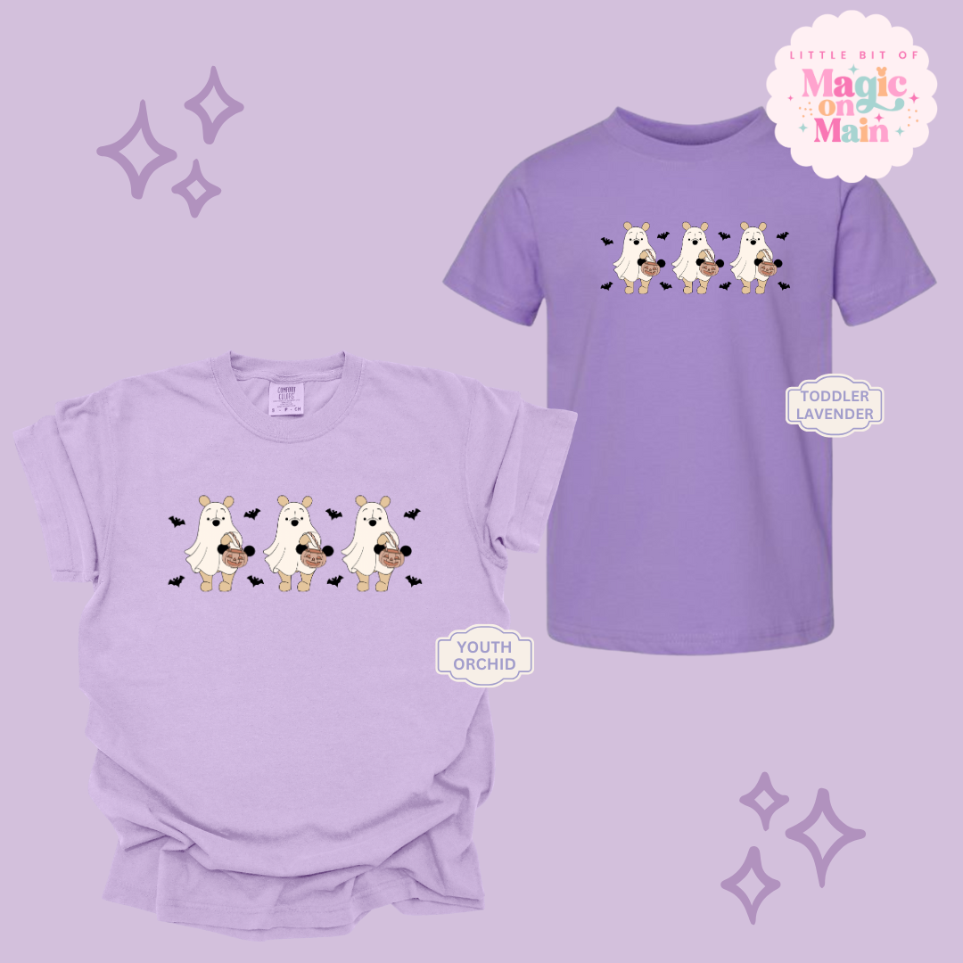 PRINTED SPOOKY POOH BEAR - YOUTH/TODDLER