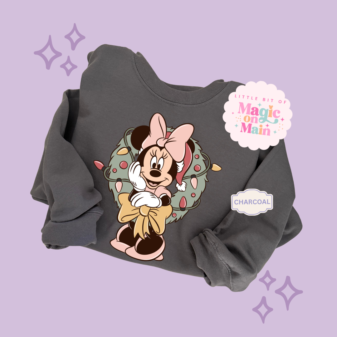 PRINTED MINNIE CHRISTMAS - ADULT SWEATSHIRT