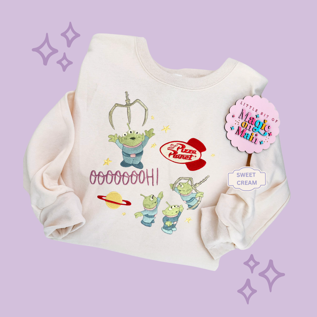 EMBROIDERED ALIENS - EXCLUSIVE TO MoM - ADULT SWEATSHIRT