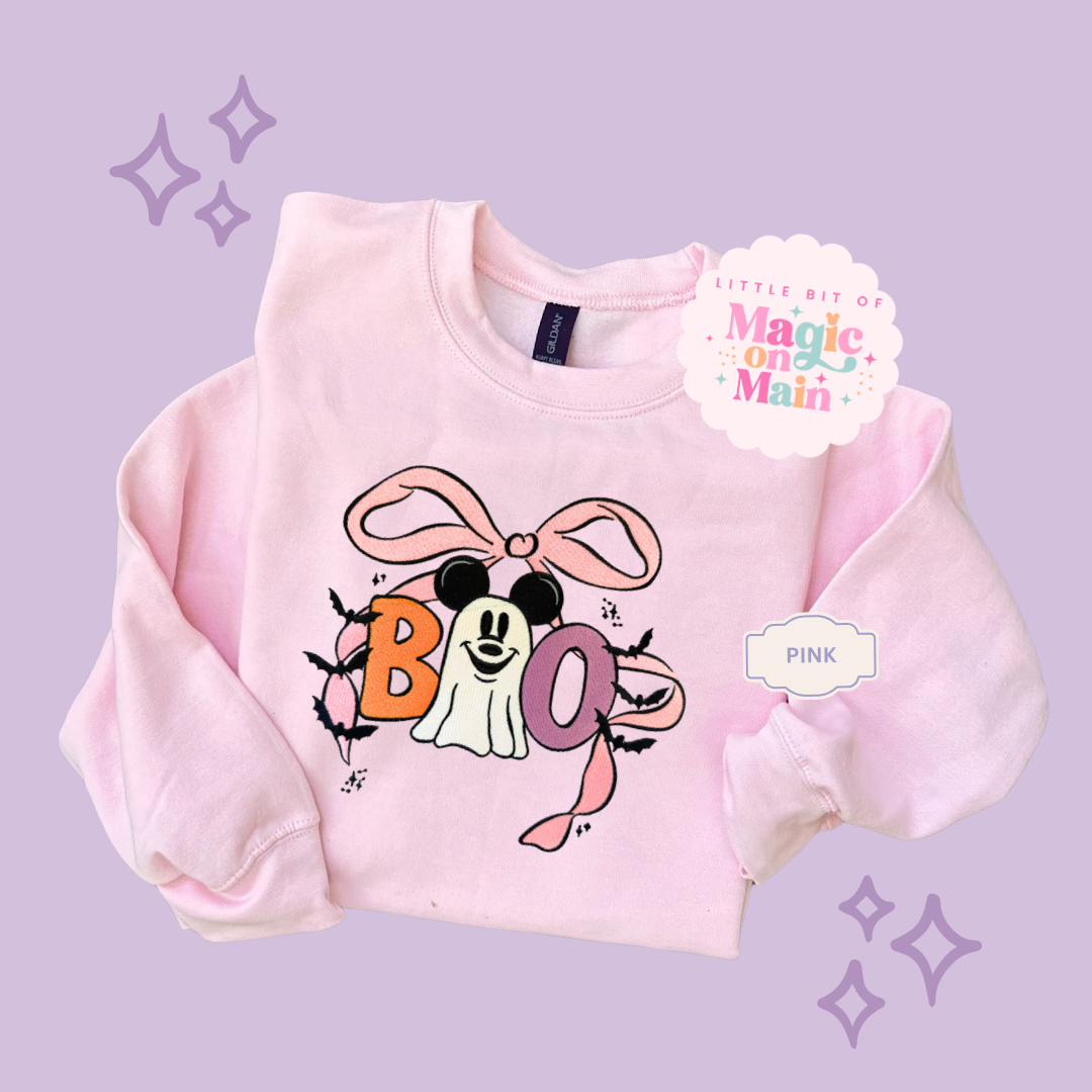 EMBROIDERED BOO (no text) - ADULT SWEATSHIRT