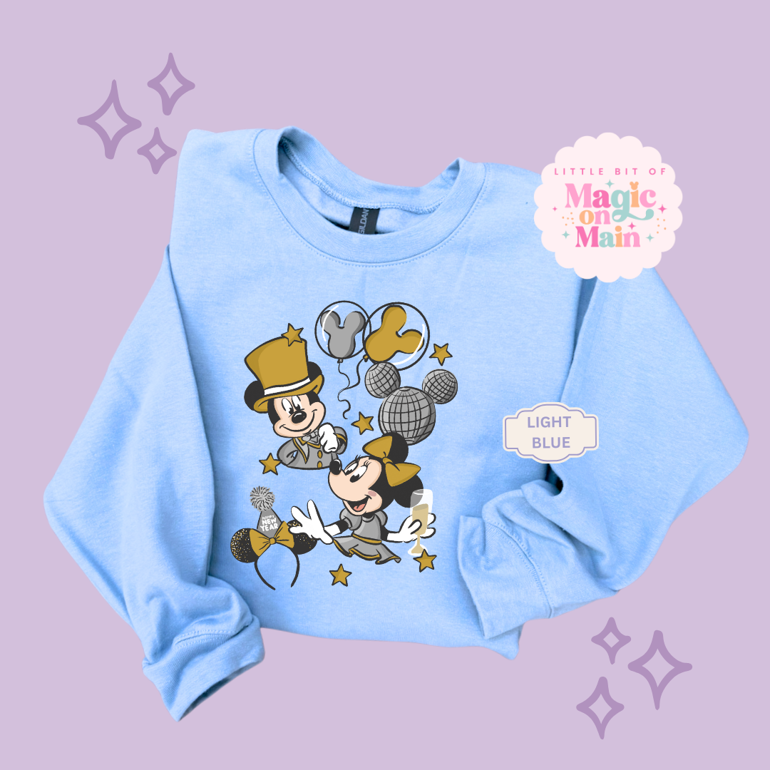 PRINTED NYE SILVER/GOLD - ADULT SWEATSHIRT