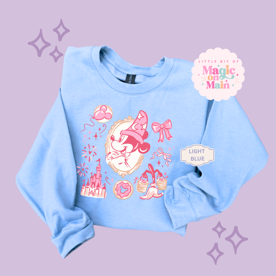 PRINTED PINK SORCERER - ADULT SWEATSHIRT