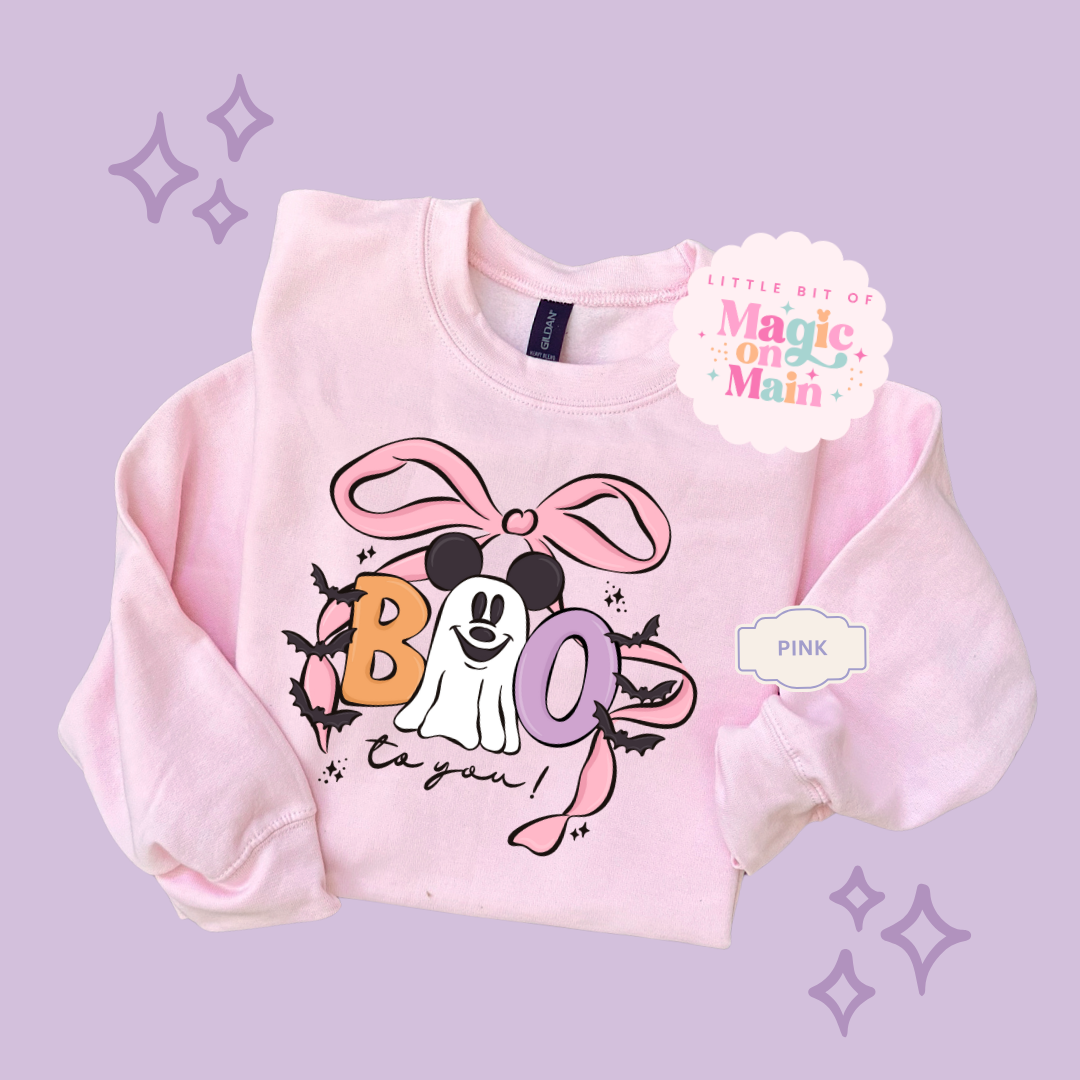 PRINTED BOO TO YOU - ADULT SWEATSHIRT