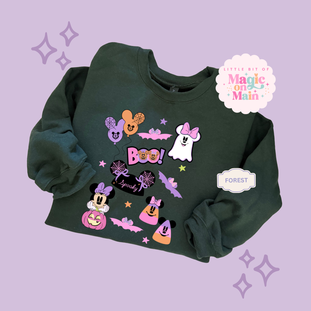 PRINTED GHOULY HALLOWEEN - EXCLUSIVE TO MoM - ADULT SWEATSHIRT 10059