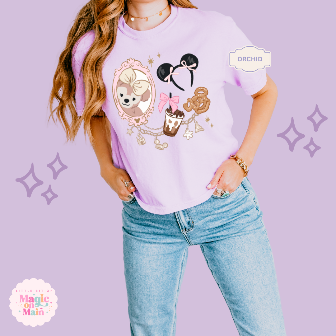 PRINTED PARK GIRLIE COFFEE & SNACKS - WOMENS BOXY T-SHIRT