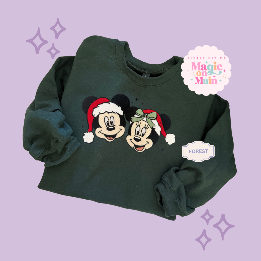 EMBROIDERED MERRY MCKY MNNIE  - ADULT SWEATSHIRT