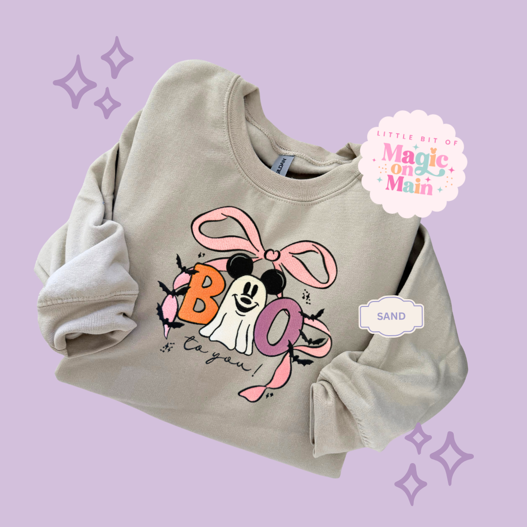 EMBROIDERED BOO TO YOU - ADULT SWEATSHIRT