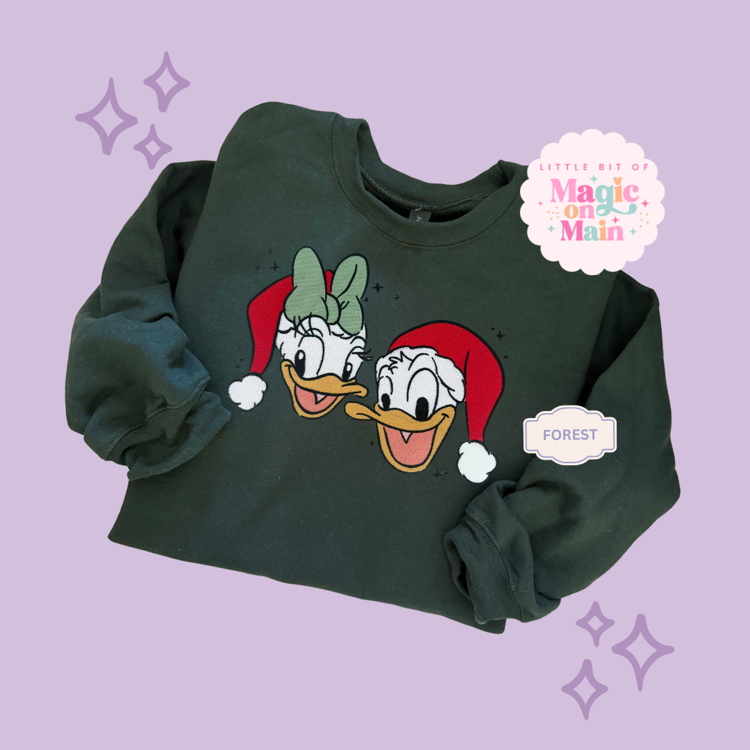 EMBROIDERED MERRY DNLD DAISY - ADULT SWEATSHIRT