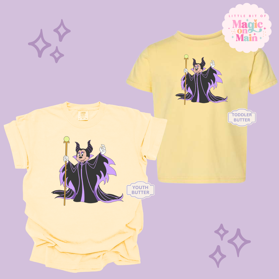 PRINTED MALEFICENT MINNIE - YOUTH/TODDLER