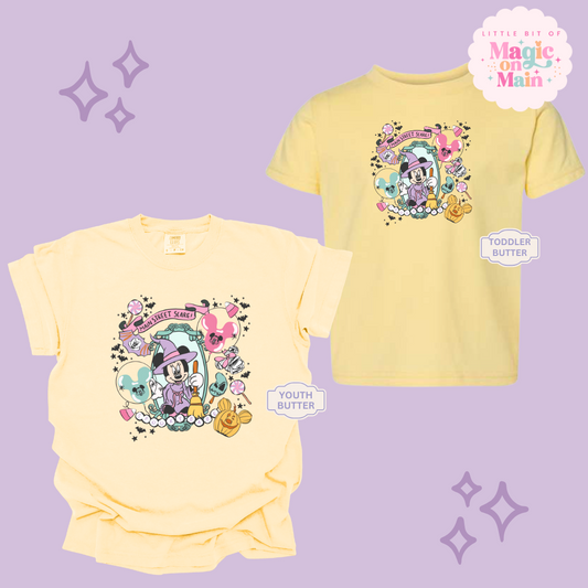PRINTED NEON HALLOWEEN MINNIE - YOUTH/TODDLER