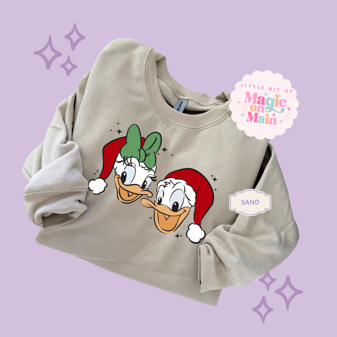PRINTED DONALD & DAISY CHRISTMAS - ADULT SWEATSHIRT