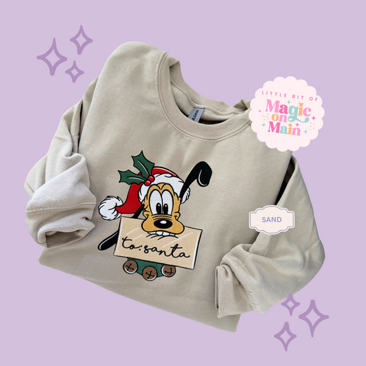 EMBROIDERED PLUTO CHRISTMAS - ADULT SWEATSHIRT