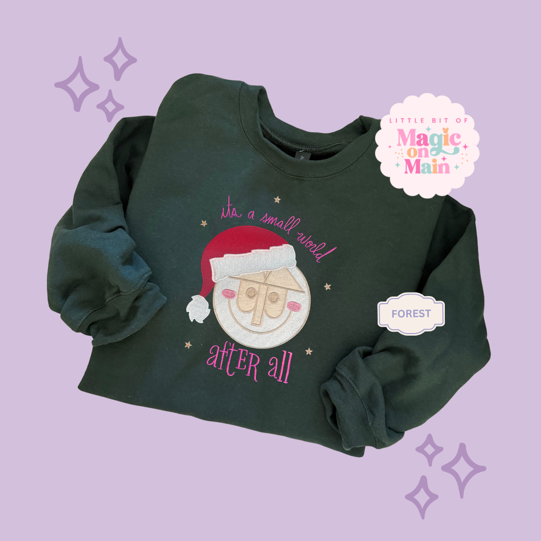 EMBROIDERED SMALL WORLD - EXCLUSIVE TO MoM - ADULT SWEATSHIRT