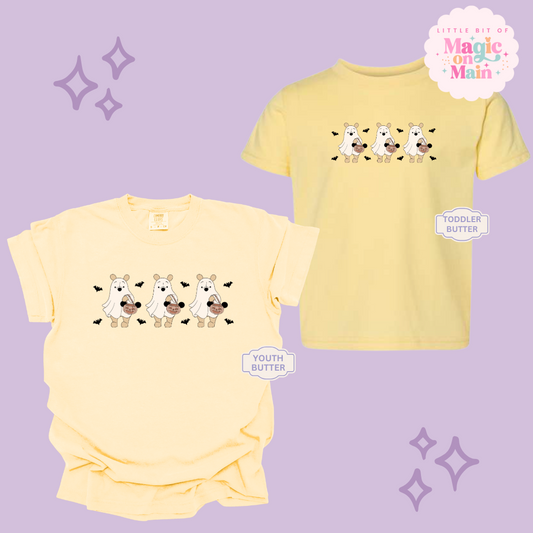 PRINTED SPOOKY POOH BEAR - YOUTH/TODDLER