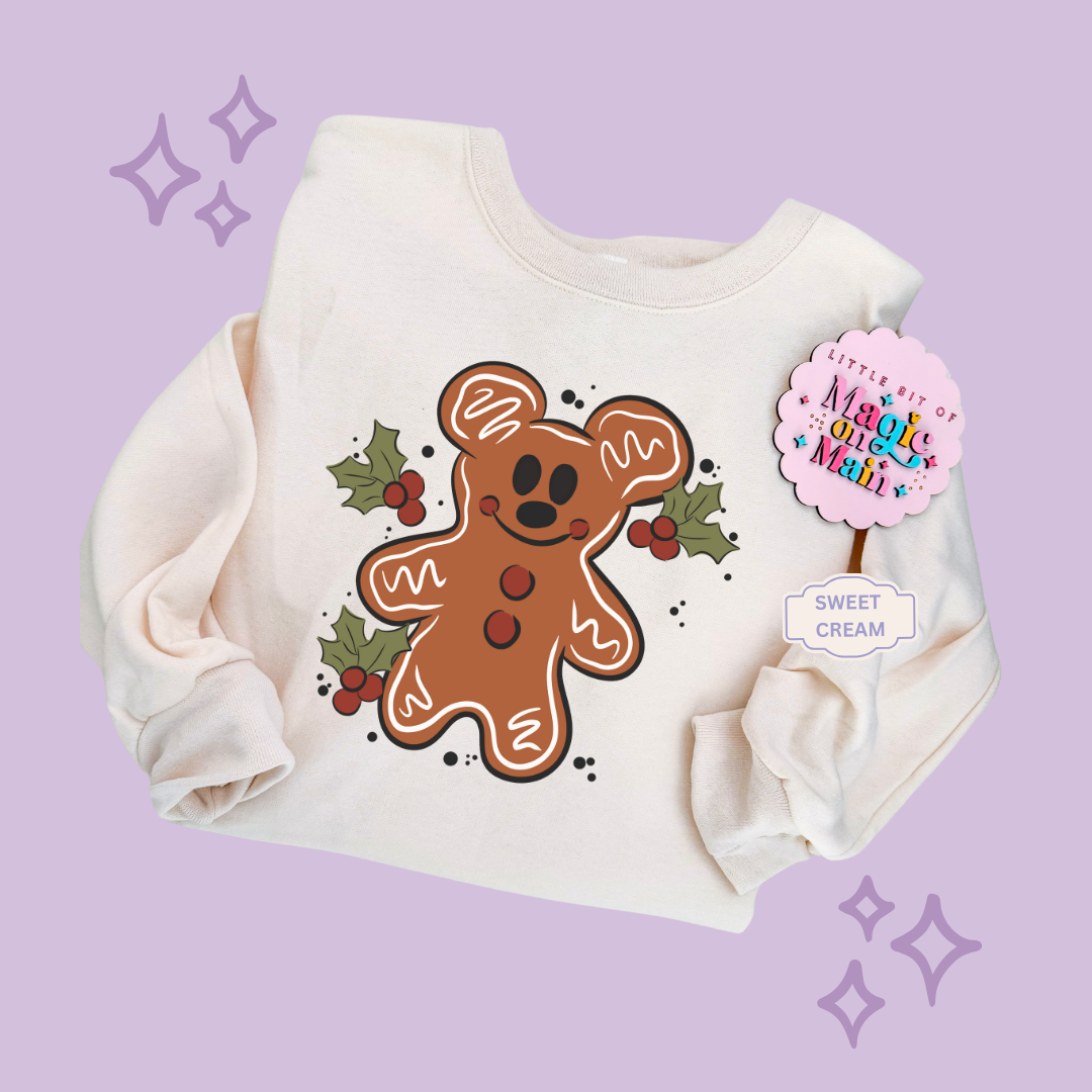 PRINTED GINGERBREAD - ADULT SWEATSHIRT