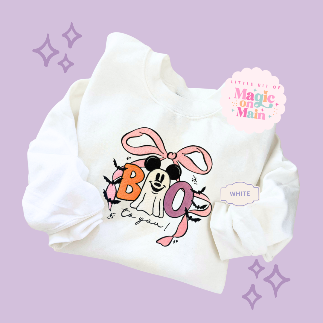 EMBROIDERED BOO TO YOU - ADULT SWEATSHIRT