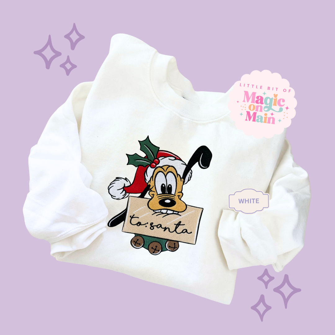 EMBROIDERED PLUTO CHRISTMAS - ADULT SWEATSHIRT