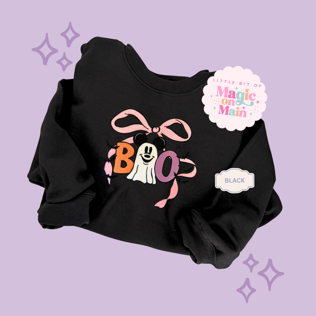 EMBROIDERED BOO - ADULT SWEATSHIRT 10061