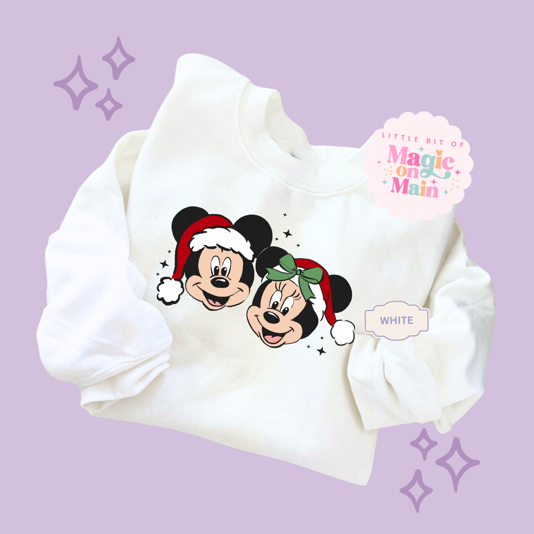 PRINTED MICKEY & MINNIE CHRISTMAS - ADULT SWEATSHIRT