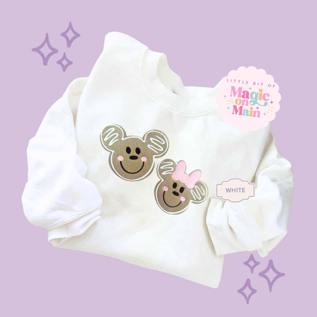 EMBROIDERED GINGERBREAD MICKEY & MINNIE - EXCLUSIVE TO MoM - ADULT SWEATSHIRT
