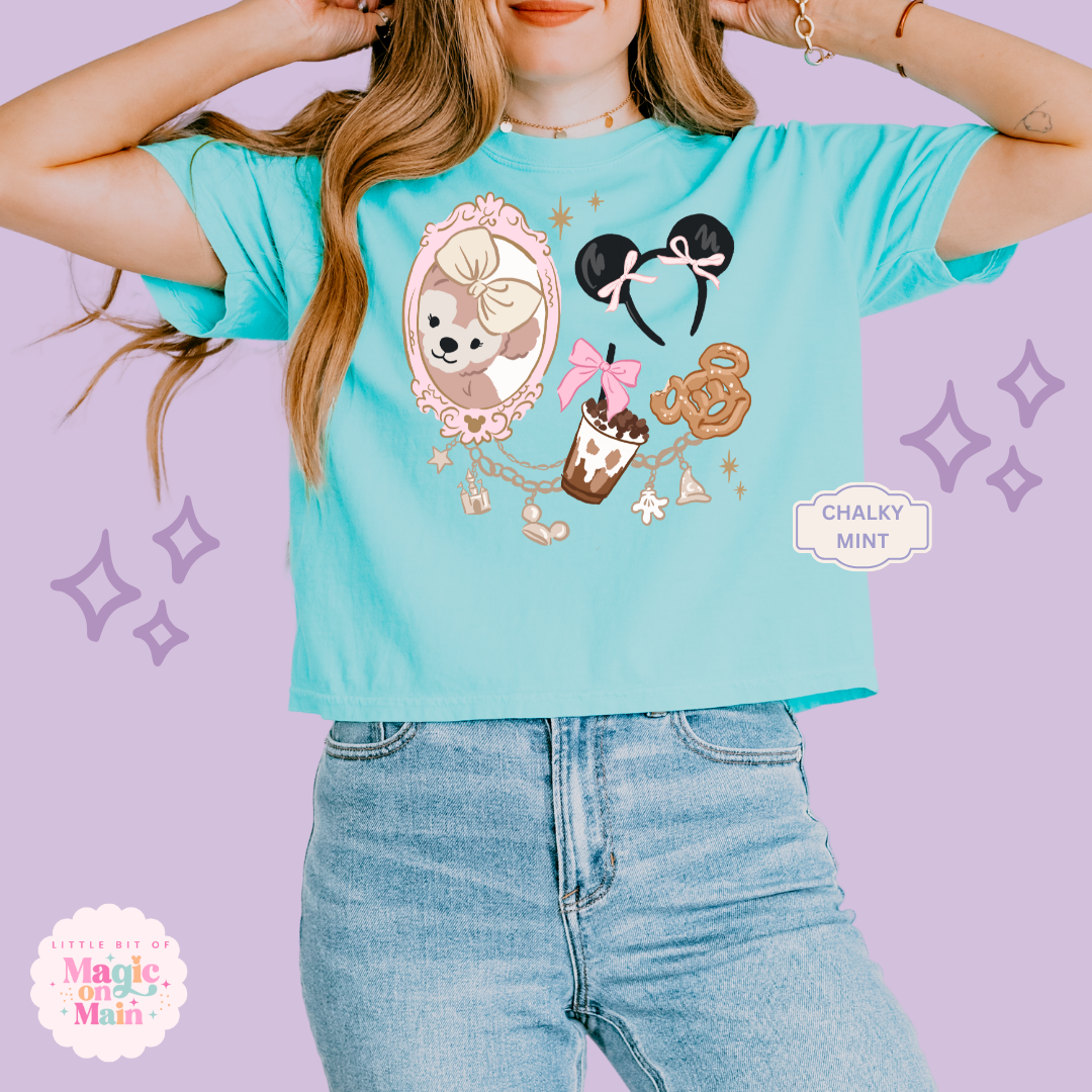 PRINTED PARK GIRLIE COFFEE & SNACKS - WOMENS BOXY T-SHIRT