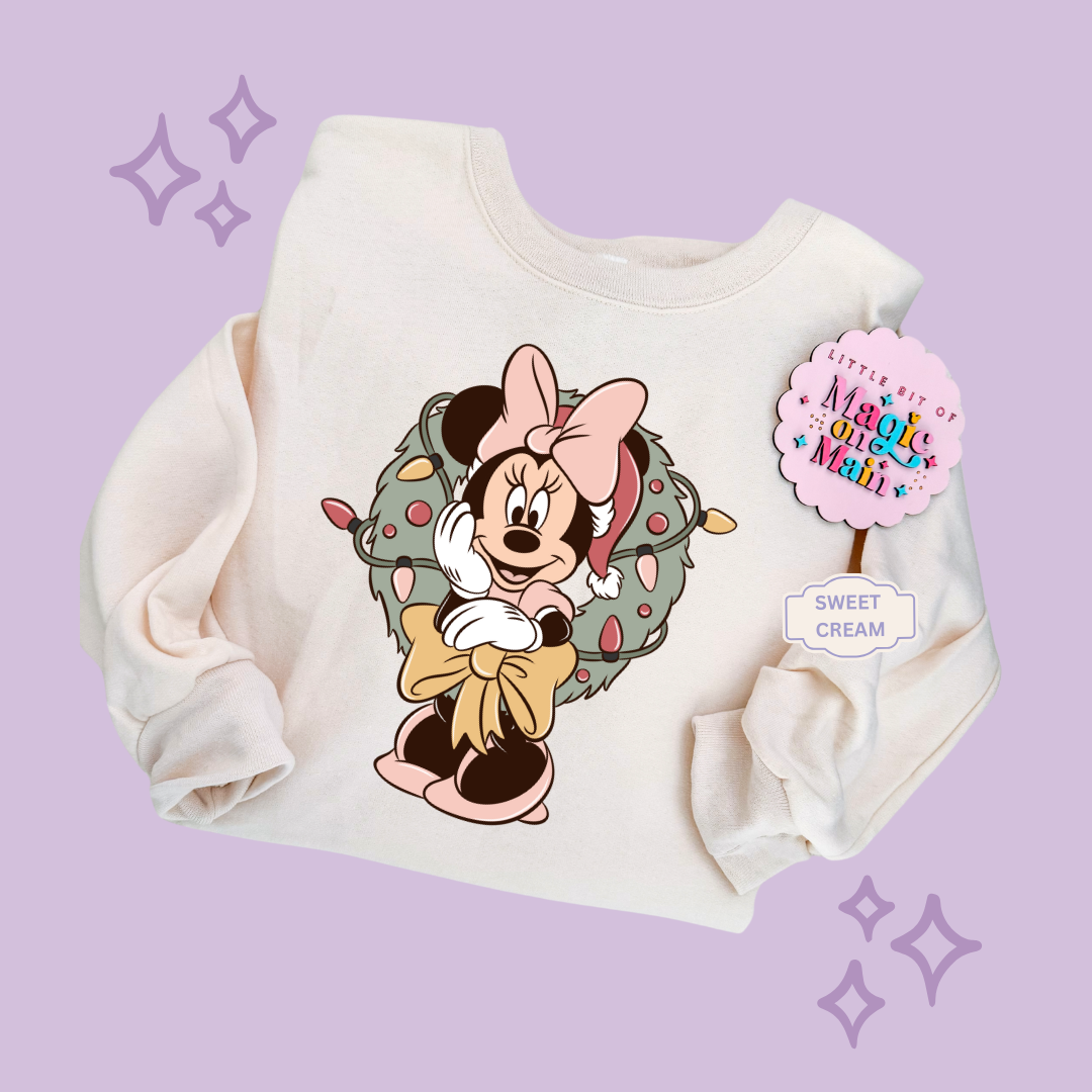 PRINTED MINNIE CHRISTMAS - ADULT SWEATSHIRT