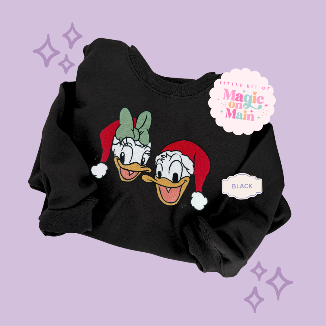 EMBROIDERED MERRY DNLD DAISY - ADULT SWEATSHIRT