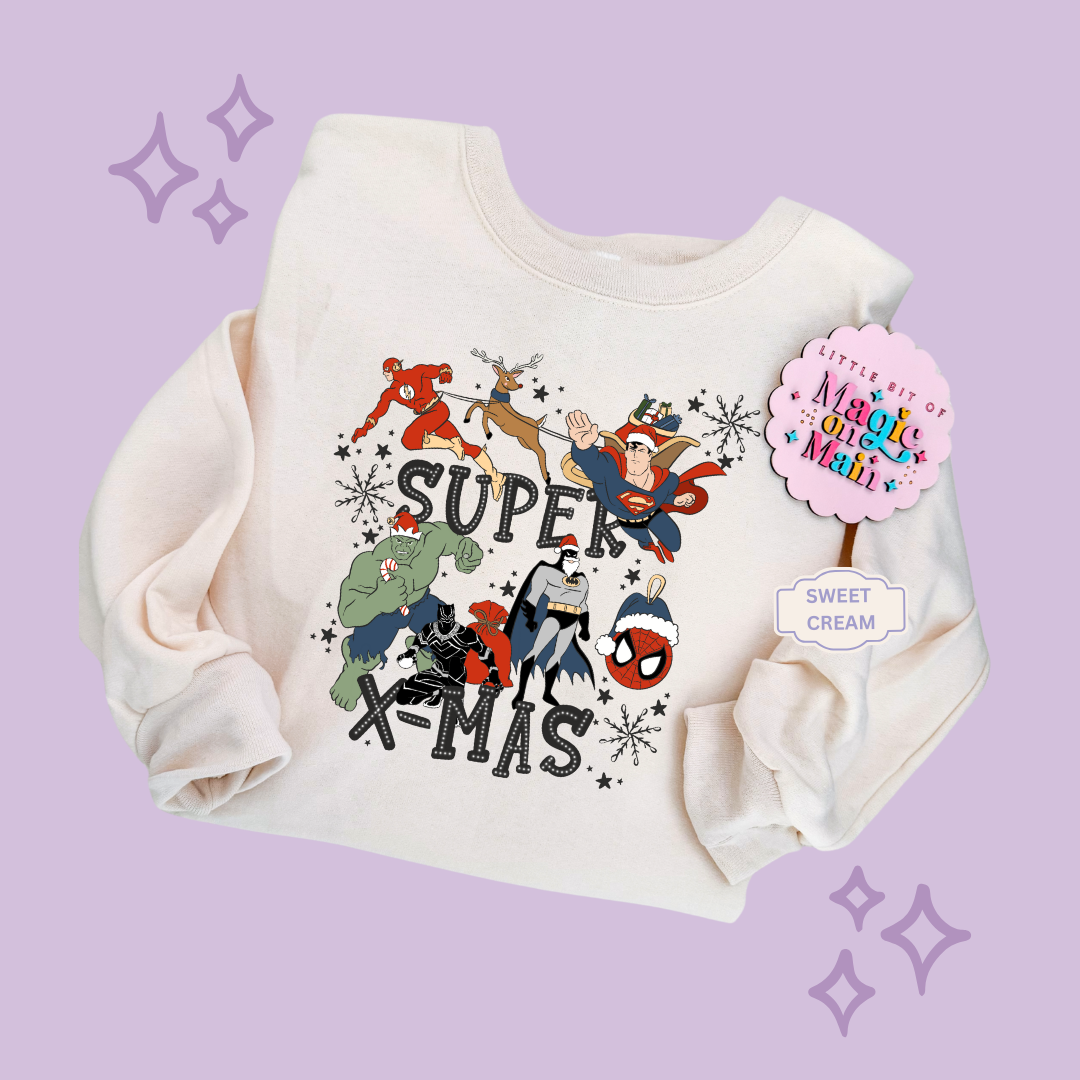 PRINTED SUPER CHRISTMAS - ADULT SWEATSHIRT