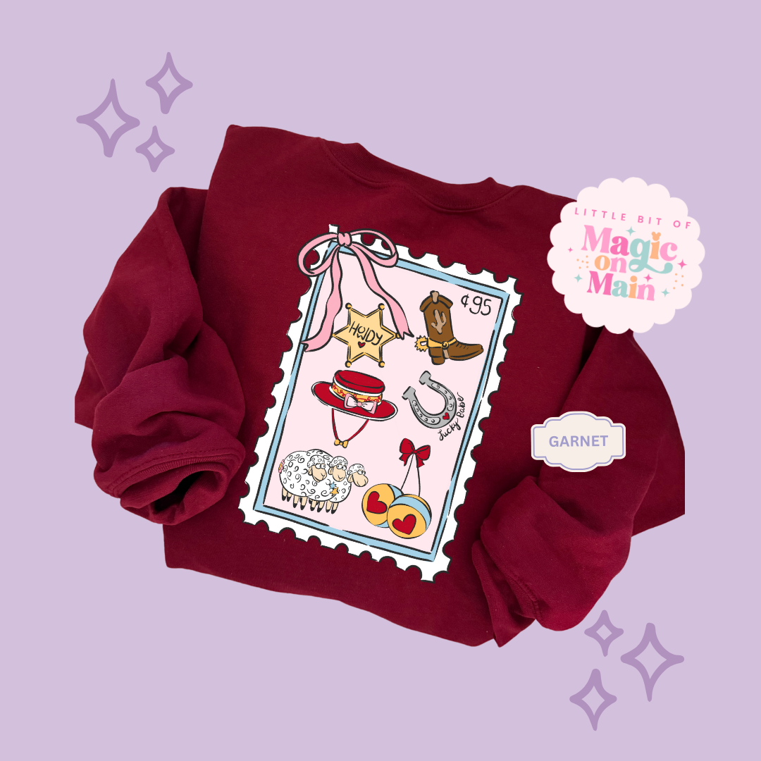 PRINTED GIRLIE POP STAMP - ADULT SWEATSHIRT 10002